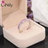 Eheringe CiNily Minimalistischer, schlichter, rosafarbener Feueropal-Ring, versilbert, einzigartiger Modeschmuck, Geschenke für Frauen und Mädchen, Liebhaber