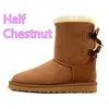 Designer tasman slippers women boots Australian Chestnut Fur Black sheepskin Children Ankle Boot Shoes Winter Ankle Booties