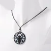 Naszyjniki wiszące 1 szt. 24 -calowe czarne galwaniczne pająk naszyjnik ze stali nierdzewnej mody biżuterii z łańcuchem miedzianym