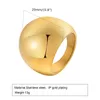 Wedding Rings Chunky Dome Ring For Women Stackable Thick Brand Stainless Steel Statement Jewelry Gift