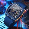 Wristwatches Curren Top Brand Men's Watches Luxury Square Quartz Wristwatch Waterproof Luminough Cronograph Watch for Men Clock 231110