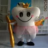 Happy Tooth Angel Mascot Costume Cartoon Fancy Dress Adult Size Holloween Ship262T