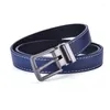 Belts School uniform Kinderleren Design Alloy Pin Buckle Boys Girls Kid Casual tailleband jeans verstelbare herenriem