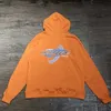 Herrtröjor tröjor svarta orange hoodies män kvinnor högkvalitativa modetryck broderier vtm huvtröjor t230412