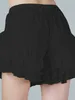 Shorts Femmes Femmes Kawaii Mignon Blanc Volant Taille Élastique Couche De Dentelle Booty Sous-Vêtements Sexy Noir Frilly Lolita Bloomers