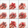 Charms Fashion Retro Antique Silver Color Flower Key Sun Cross Red Turquoise Stone Pendants