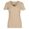 Damen T-Shirts Frauen O-Ausschnitt, gerippt, eng anliegend, Kurzarm-Shirt, Basic-Strickoberteil, modisch, super einfach, hochwertige Oberteile