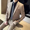 دعاوى الرجال للرجال Blazers Blazer Breansers Men Gentleman Fashion Business Suits Sold Color Color Corean Style Wedding Suit 2 قطعة مجموعة Tuxedo 231110