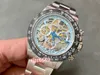Soinc Watch Diamètre 40 mm avec Dandong 4130 Mouvement Saphir Crystal Glass Mirror Continuly Vide Cadran 904L Sleve de boîtier en acier fin