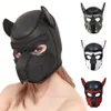 Masque de chiot Cosplay Sexy d'halloween, masque de tête entièrement souple pour chien, accessoire de jeu de chiot en caoutchouc rembourré pour Masquerade271x