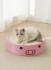 Pink piglet round cat litter cat scratching board, sisal rope cat basin wear-resistant scratch line