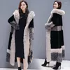 Womek Trench Coats Panie Faux zamsz na polar dla kobiet zimowe termiczne z kapturem z kapturem Fake Fake Sheepskin Parkas Maxi Print Owewear 5232