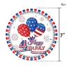 Nyhetsartiklar American Independence Day Hat Balloon National Flag Disponertable Tableware Set Happy 4: e juli USA National Day Party Decor Z0411