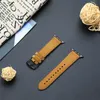 Pour Apple Watch Strap Silicone Sticker litchi print appleiwatch7654321 Bracelet en cuir 38/40/41mm Universal 42/44/45/49mm Universal