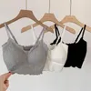 Camisoles Tanks 2023 Frühling und Sommer Nische Beauty Back Unterwäsche Damen Kleine Brust Reine Baumwolle Wrap Fold Tube Top