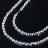Oval Sparkling CZ Tennis Chain Halsband för män Iced Out Bling Rectangle CZ Hip Hop Classic Jewelry