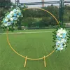 Party Decoration Wedding Props Wrought Iron Ring Arrangement Balloon Arch Stage Background Garland Ornaments With Flowers