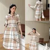 Women's Blouse dresses designer brand short skirt 2023 luxury brand spring summer new high-grade cotton long-sleeved striped blouse skirt