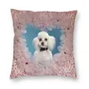 Pillow Poodle 1960s Apricot Cream Colored Cover Home Decor Printing Pet Dog Lover Throw For Living Room Double Side