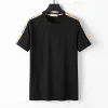 Designer masculino camisetas preto bege cor luxo clássico xadrez marca 100% algodão moda malhas confortável casual rua hip-hop plus 3xl 2xl