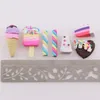 60PC Cheaper Mix Polymer Clay Ice Cream Sweet Tube Cake Candy Christmas Tree Decor Ornament For New Year Xmas Party Kids Gift Y200235Z