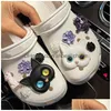 Shoe Parts Accessories Cute Cat Charms Wristbands Decoration Party Gifts Girl Pvc Buckle Xmas Slipper Fit Croc Backpack Kids Drop Dh0Nj