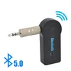 Bluetooth Araba Adaptör Alıcı 3.5mm AUX Stereo Kablosuz USB Mini Bluetooth Sulak Telefon MP3 Perakende Paketi ile MP3