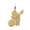 Cuba hanger kettingen hippers hiphop sieraden ijsje uit hangende bling diamant geldzak charms gouden ketting grote hangers mode statement