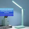 Desk Lamps LED Desk Lamp Foldable Dimmable Touch 3 Color Table Lamp 5V USB Chargeable Light Bedside Reading Eye Protection Night Light P230412