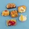 Decorative Objects Figurines 3D Food Style Fridge Magnets Burger Coffee Egg Bread Lovely Refrigerator Magnetic Stickers 230412
