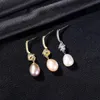 Pearl Dangle Earrings Bridal Jewelry Europe Fashion Women Micro Set Zircon S925 Silver Plated 18k Gold Vintage Earrings Women Wedding Party Valentine's Day Gift SPC