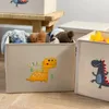 Boxes Storage Foldable Cute Cartoon Box with Cover Home Children Room Toy Baskets Wardrobe Clothes 230411