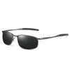 Zonnebril 2023 Luxe HD Gepolariseerd Voor Heren Zilver Metalen Frame Rijden Pilot Bril Brillen Mannelijke Zwarte Tinten Gafas De Sol