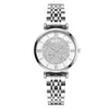 Нарученные часы модные часы женщин роскошный браслет серебряный ультратонкий женские часы часы повседневные плать