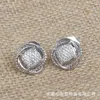 Klassiska dyörhängen smyckesdesigner Toppmodetillbehör Square 11mm Set With Zircon Diamond Button Thread Style Classic Dy Ear Studs Smycken Tillbehör