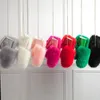 Gants sans doigts chauds d'hiver, fausse fourrure, cintre pour femme, velours épais, peluche unisexe, cuir artificiel