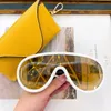 White Gold Mirror Wrap Sunglasses for Men Sunnies Gafas de sol Designer Sunglasses Shades Occhiali da sole UV400 Protection Eyewear