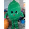 Costume da mascotte di Halloween verde limone, personaggio dei cartoni animati, completo per adulti, compleanno, Natale, carnevale, vestito operato per uomo e donna