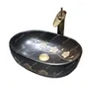 Bathroom Sink Faucets European-Style Carved Ceramic Table Nordic Oval Large Wash Basin