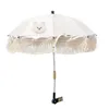 Parasol spacer na świeżym powietrzu Słońce Shade Fringed koronkowe plaże przeciwsłoneczne zabezpieczenia UV Parasol dzieci