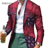 Costumes pour hommes Blazers Plus la taille 6xl hommes mode Blazers revers col vestes Vintage 3D impression vêtements d'extérieur automne affaires hommes vêtements 231110