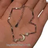 Link Bracelets Sweet Cool Moon Oval Bead Chain Wristband Unique Zircon Wristlet Fashion Jewelry Women Party Dropship