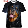 T-shirts pour hommes Été 3D Impression Mignon Pet Berger Allemand Chien Rottweiler T-shirt Casual Funny Top Mode Unisexe Chemise à manches courtes