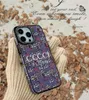 Designer Vogue Flower Phone Case för iPhone 15 14 13 12 Pro Max Bling Glitter Rhine Stone Camera Fashion Shell Back Pu Leather TPU SUCKSUTION COVER