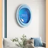 Relojes de pared Reloj digital LED Sala de estar moderna Diseño silencioso de lujo Hogar Duvar Saati Artículos de decoración Z
