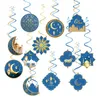 Party Favor Eid Ramadan Decoration 2023 Mubarak Banners Mosques Spiral Pendant For Home Supplies
