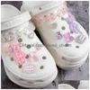 Shoe Parts Accessories Transparent Glitter Bear Charms Designer Diy Color Chain Shoes Decaration For Croc Jibbits Clogs Kids Boy W Dhpdb