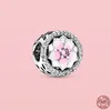 S925 Pingentes Rosa Amuletos Magnólia Flor Coração Infinito Amor Mãe Miçangas DIY Fit Original Pandora Pulseira Colar Jóias