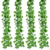 12pçs 2m hera artificial folha verde guirlanda plantas videira folhagem falsa decoração de casa corda de vime de plástico decoração de parede artificial pant12496