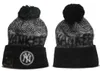 Yankees Beanies New York Beanie Cap Laine Chaud Sport Tricot Chapeau Baseball Équipe Nord-Américaine Rayé Sideline USA College Cuffed Pom Chapeaux Hommes Femmes a7